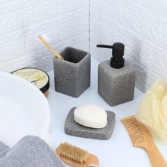 Набор Tendance из 4 аксессуаров для ванной комнаты в оттенках серого и серебра. цена и информация | Набор акскссуаров для ванной | pigu.lt