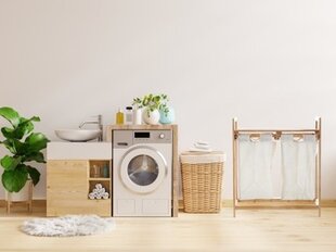 Chomik skalbinių krepšelis 0l, baltas, rudos ir smėlio spalvos atspalviai kaina ir informacija | Vonios kambario aksesuarai | pigu.lt