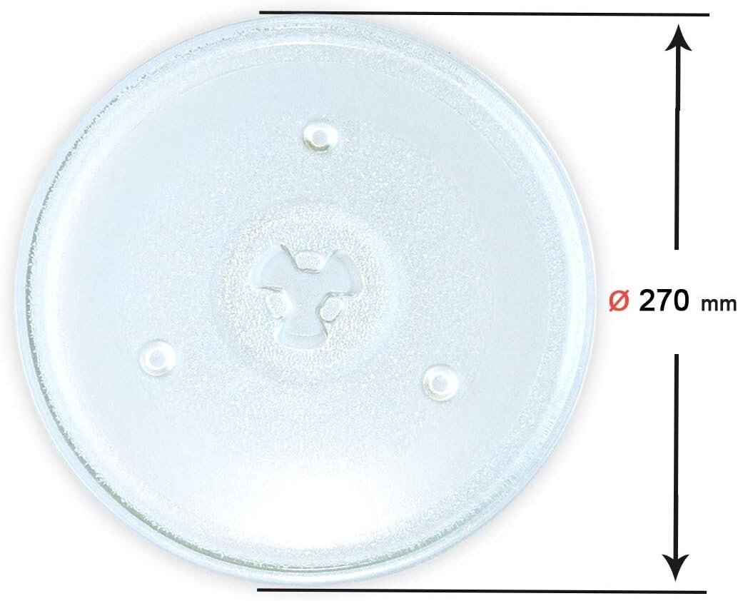 Mikrobangų krosnelės stiklinė lėkštė, 270 mm цена и информация | Virtuvės įrankiai | pigu.lt