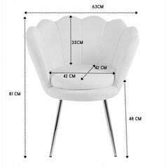 Kėdė Mivihome Shell, pilka kaina ir informacija | Virtuvės ir valgomojo kėdės | pigu.lt