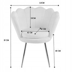 Kėdė Mivihome Shell, pilka цена и информация | Стулья для кухни и столовой | pigu.lt