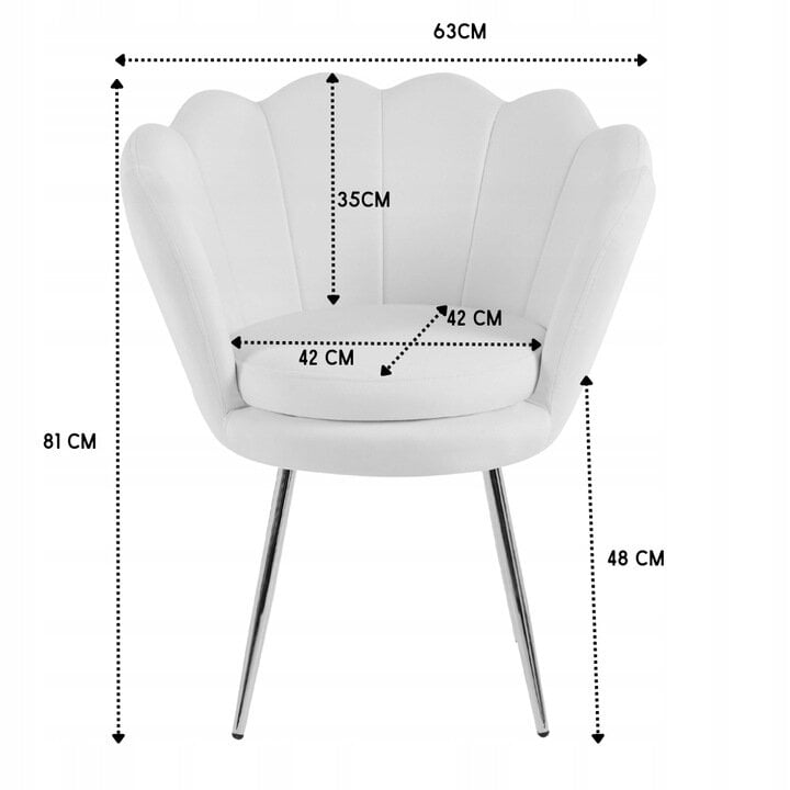 Kėdė Mivihome Shell, pilka kaina ir informacija | Virtuvės ir valgomojo kėdės | pigu.lt