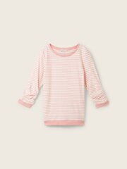 Женская футболка Tom Tailor, розовый/белый цена и информация | Женские блузки, рубашки | pigu.lt