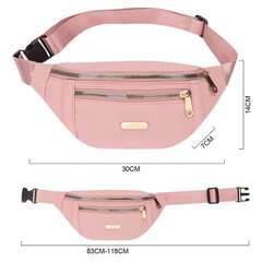 Женская портативная спортивная поясная сумка, розовая цена и информация | Женская сумка Bugatti | pigu.lt