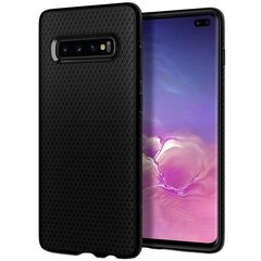 „Spigen“ Liquid Air dėklas - juodas (Galaxy S10+) kaina ir informacija | Telefono dėklai | pigu.lt