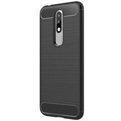 Чехол Hurtel Carbon для Oppo A73, чёрный цена и информация | Чехлы для телефонов | pigu.lt