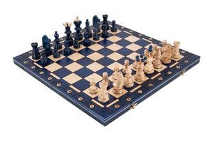 Šachmatai Ambassador, mėlyni kaina ir informacija | Stalo žaidimai, galvosūkiai | pigu.lt