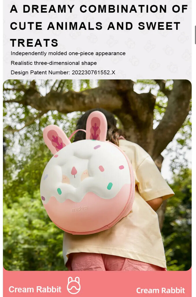 Vaikiška kuprinė MiDeer Creamy Bunny kaina ir informacija | Kuprinės ir krepšiai | pigu.lt