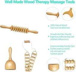 Набор деревянных инструментов для лимфодренажного массажа цена и информация | Массажеры | pigu.lt