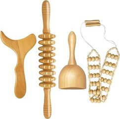 Набор деревянных инструментов для лимфодренажного массажа цена и информация | Массажеры | pigu.lt