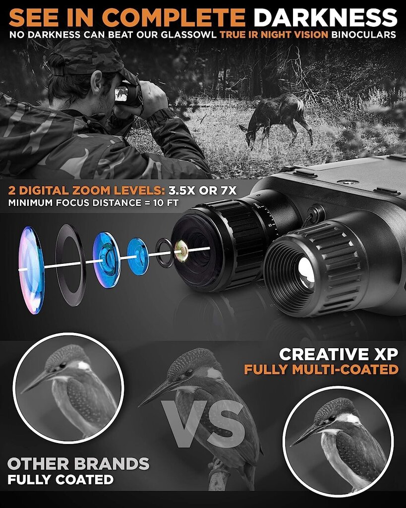 Tactical Infrared Digital Camera Night Vision цена и информация | Žiūronai | pigu.lt