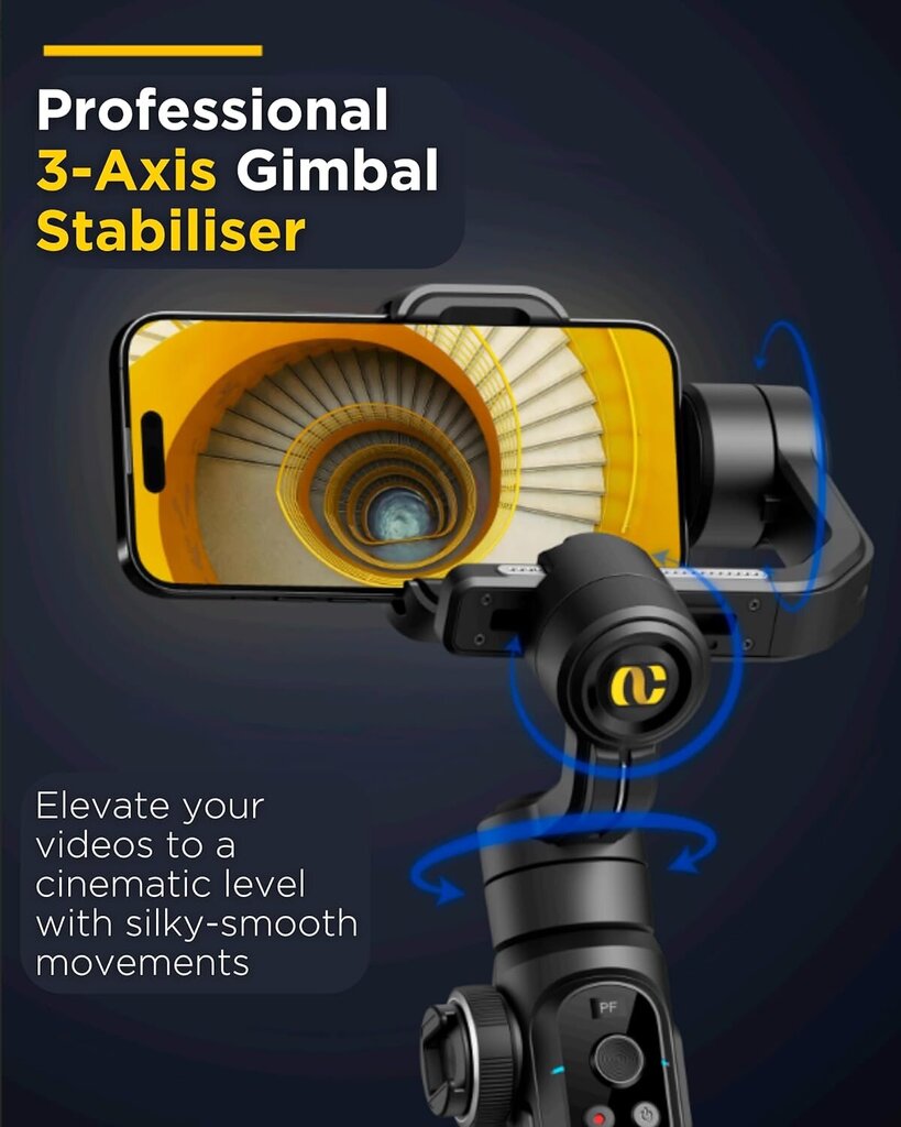 Dark Red Brand 3 Axis Gimbal Stabiliser цена и информация | Priedai vaizdo kameroms | pigu.lt