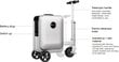 Mažas lagaminas su motoru Electric scooter, sidabrinis kaina ir informacija | Lagaminai, kelioniniai krepšiai | pigu.lt