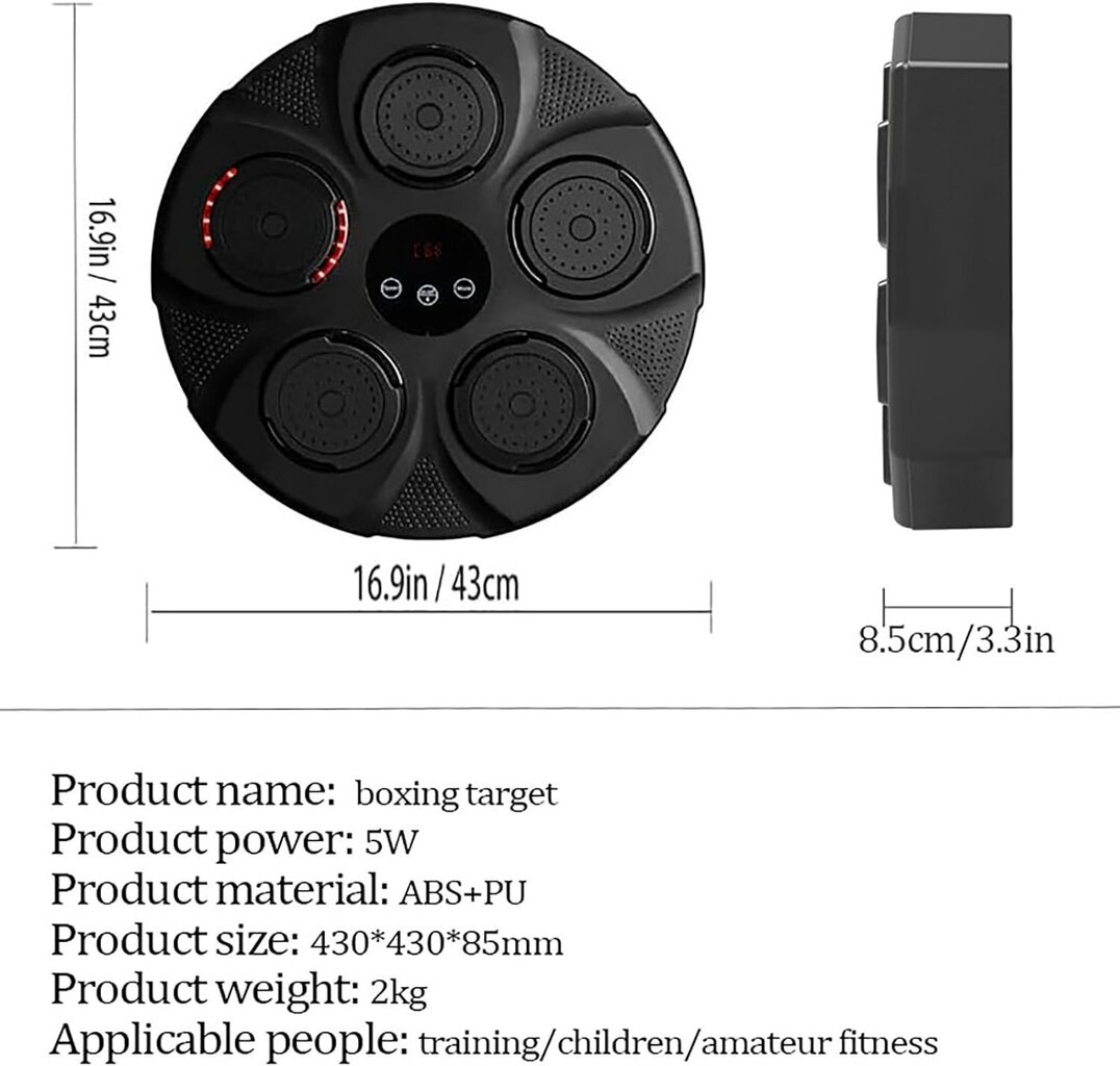 Muzikos bokso treniruoklis Dark Red Brand цена и информация | Daugiafunkciniai treniruokliai | pigu.lt