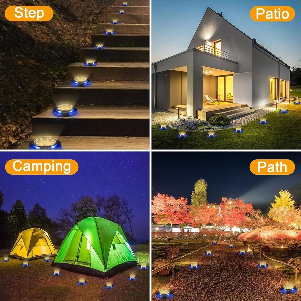 Lauko šviestuvai 8 LED xiang, 4 vnt. kaina ir informacija | Lauko šviestuvai | pigu.lt