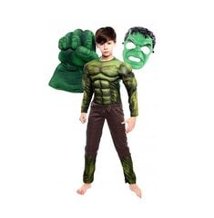 Костюм Hulk Avengers с кулаком и маской цена и информация | Карнавальные костюмы | pigu.lt