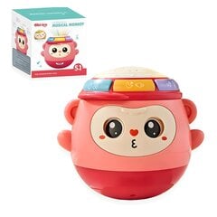 Muzikinis šviečiantis žaislas Beždžionėlė, rožinis kaina ir informacija | Žaislai kūdikiams | pigu.lt
