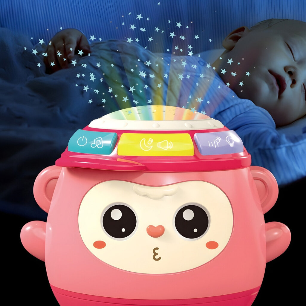Muzikinis šviečiantis žaislas Beždžionėlė, rudas kaina ir informacija | Žaislai kūdikiams | pigu.lt