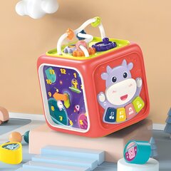 Daugiafunkcinis žaislinis kubas Begemotas, raudonas цена и информация | Игрушки для малышей | pigu.lt