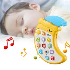 Muzikinis šviečiantis telefonas, geltonas цена и информация | Игрушки для малышей | pigu.lt
