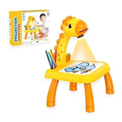 Žaislinis piešimo stalas su projektoriumi, geltonas kaina ir informacija | Lavinamieji žaislai | pigu.lt
