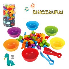 Vaikiškas edukacinis rūšiavimo rinkinys Dinozaurai kaina ir informacija | Lavinamieji žaislai | pigu.lt