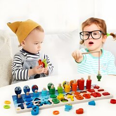 Montessori užimtumo lenta 4in1 цена и информация | Развивающие игрушки | pigu.lt