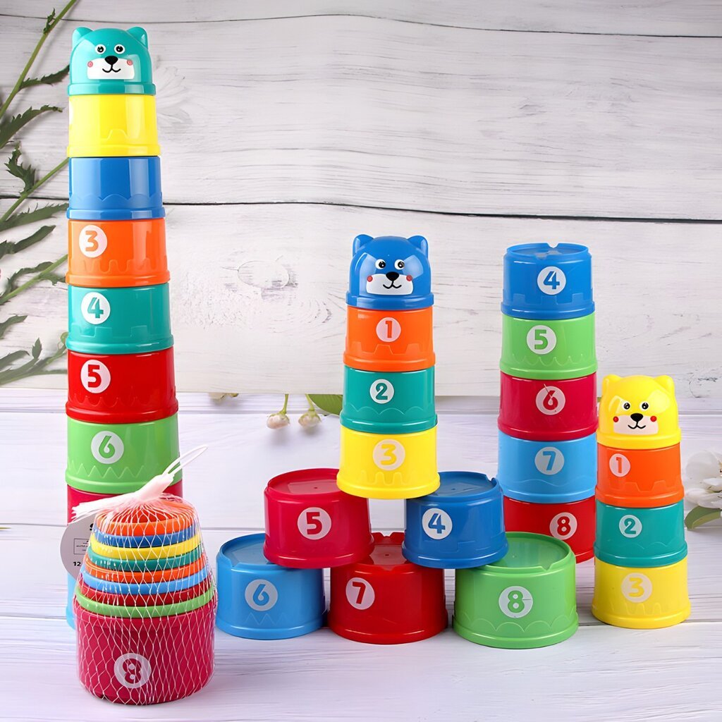 Spalvotas bokštas - rūšiuoklė kaina ir informacija | Žaislai kūdikiams | pigu.lt
