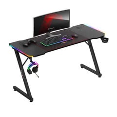 Žaidimų stalas Huzaro Hero 3.3 RGB, juodas kaina ir informacija | Kompiuteriniai, rašomieji stalai | pigu.lt