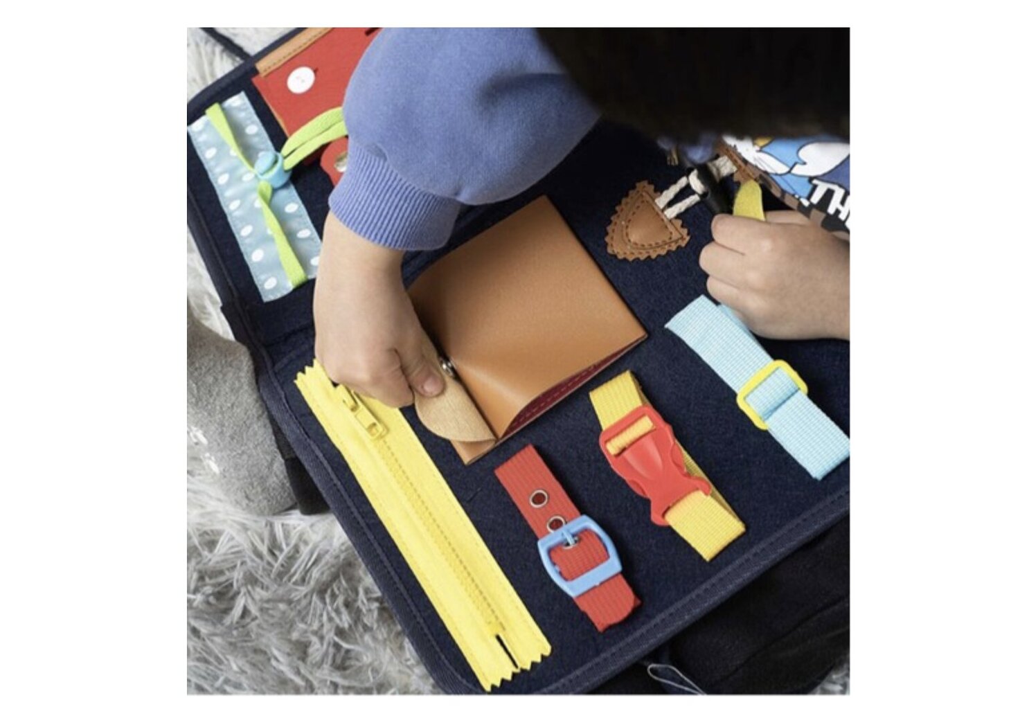 Edukacinė Montessori XXL jutiminė lenta Kruzzel kaina ir informacija | Lavinamieji žaislai | pigu.lt