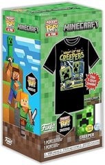 Эксклюзивная футболка и статуэтка Funko Pocket Pop! & Tee Minecraft Blue Creeper XL цена и информация | Атрибутика для игроков | pigu.lt