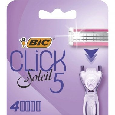 Skustuvo galvutės «Bic» Click Soleil 5, 4 vnt kaina ir informacija | Skutimosi priemonės ir kosmetika | pigu.lt