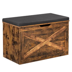 Коробка с сиденьем, коричневая цена и информация | Тумба с ящиками Versa | pigu.lt