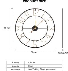 Настенные часы ENCOFT 60см цена и информация | Часы | pigu.lt