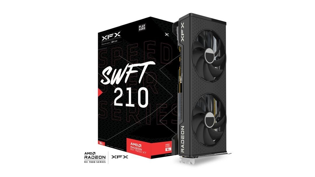 XFX Speedster SWFT 210 AMD Radeon RX 7600 XT (RX-76TSWFTFP) kaina ir informacija | Vaizdo plokštės (GPU) | pigu.lt
