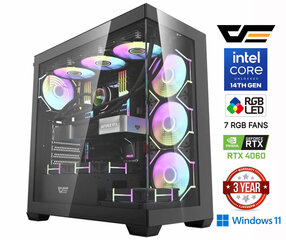 Core i5-14400F 16GB 1TB SSD 2TB HDD RTX 4060 8GB Windows 11 kaina ir informacija | Stacionarūs kompiuteriai | pigu.lt