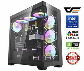 Core i5-14400F 64GB 512GB SSD 2TB HDD RTX 4060 8GB NoOS kaina ir informacija | Stacionarūs kompiuteriai | pigu.lt