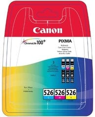 Tinte Multipack CLI-526C / M / Y (голубой, пурпурный, желтый) цена и информация | Картриджи для струйных принтеров | pigu.lt