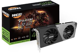 Inno3D GeForce RTX 4070 Super Twin X2 OC (N407S2-126XX-186162N) kaina ir informacija | Vaizdo plokštės (GPU) | pigu.lt