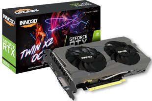 Inno3D GeForce RTX 3050 Twin X2 OC (N30502-08D6X-1711VA41) kaina ir informacija | Vaizdo plokštės (GPU) | pigu.lt