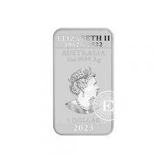 1 oz (31.10 g) sidabrinė stačiakampė moneta Drakonas, Australija 2023 цена и информация | Инвестиционное золото, серебро | pigu.lt