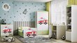 Vaikiška lova Babydreams Gaisrinės mašina, žalia kaina ir informacija | Vaikiškos lovos | pigu.lt