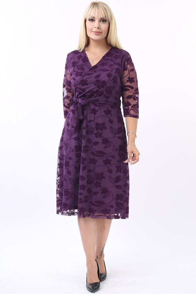 Suknelė moterims F4002, violetinė kaina ir informacija | Suknelės | pigu.lt
