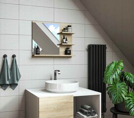 Vonios veidrodis Domtech 5R-MTIL-ALOY, rudas kaina ir informacija | Vonios veidrodžiai | pigu.lt