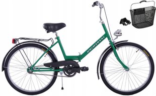 Miesto dviratis Shimano Jubilat Uniwersal 24', žalias kaina ir informacija | Dviračiai | pigu.lt