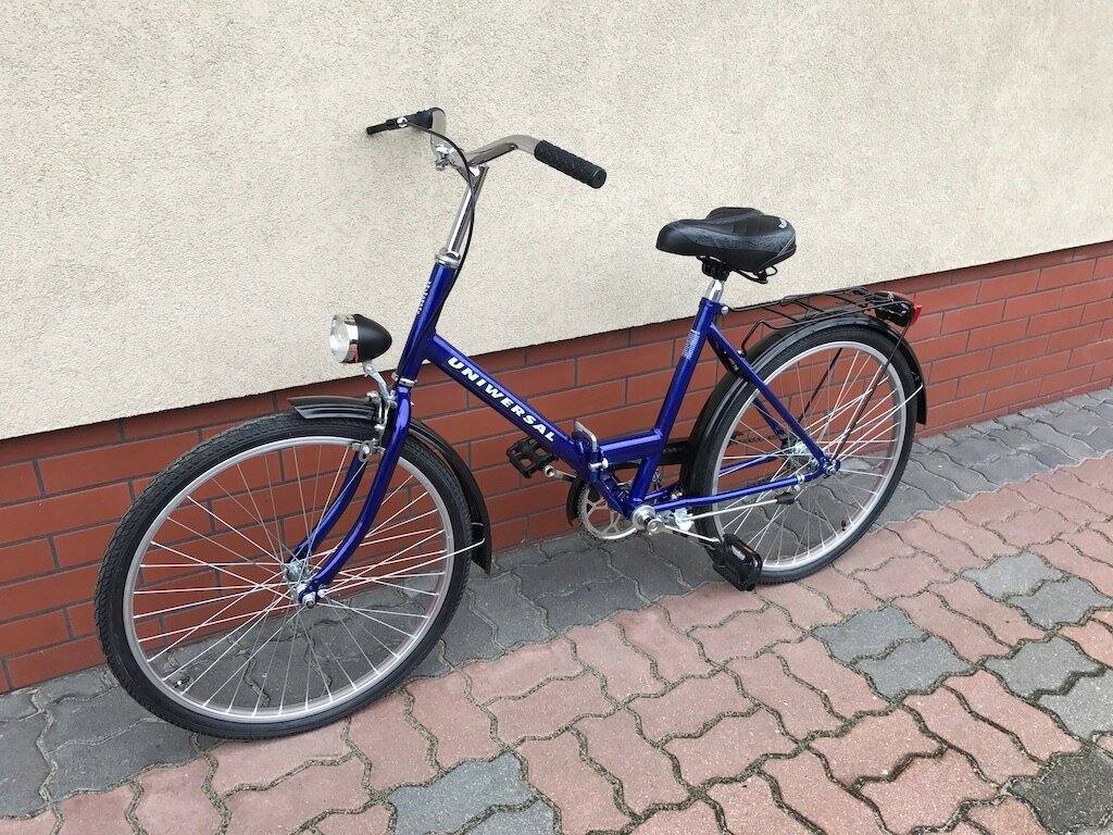 Miesto dviratis Universal 24', mėlynas kaina ir informacija | Dviračiai | pigu.lt