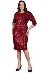 Suknelė moterims T1330, raudona kaina ir informacija | Suknelės | pigu.lt