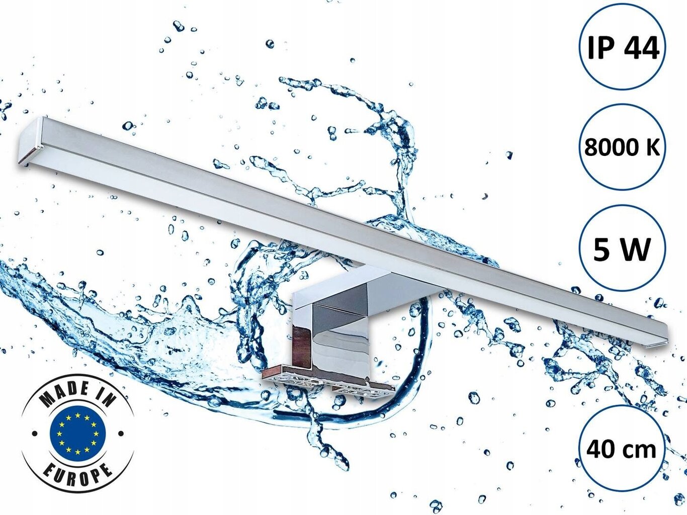 Vonios veidrodis su LED apšvietimu Domtech, rudas kaina ir informacija | Vonios veidrodžiai | pigu.lt