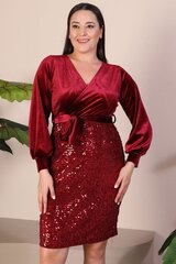 Suknelė moterims T1329, raudona kaina ir informacija | Suknelės | pigu.lt