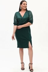 Зеленое платье с чешуей T1306-ŽA-44/46 цена и информация | Платья | pigu.lt